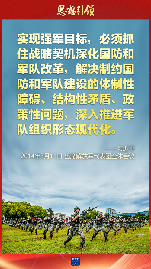 思想引領(lǐng)｜兩會上，習(xí)主席這樣談強軍之路