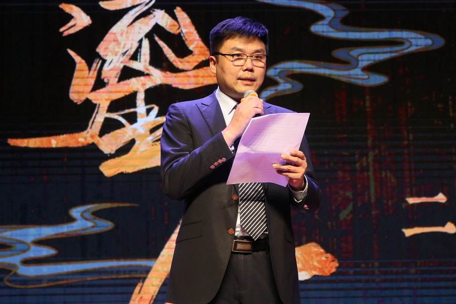 北京外國語大學(xué)黨委常委、副校長趙剛在活動現(xiàn)場講話。主辦方供圖