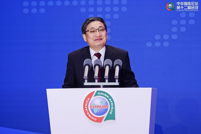 中國政府非洲事務(wù)特別代表劉豫錫在中非智庫論壇第十二屆會(huì)議開幕式上發(fā)表致辭。主辦方供圖