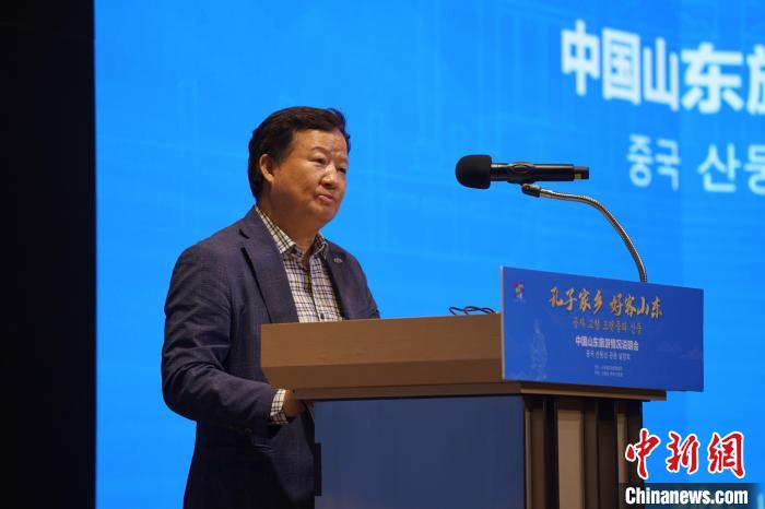 韓國一般旅游業(yè)協(xié)會副會長白承弻致辭?！⑿?攝