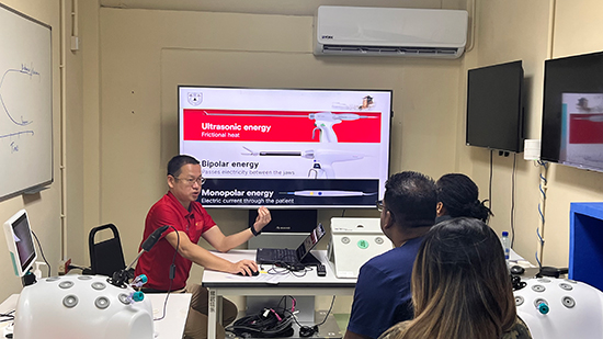 培訓(xùn)現(xiàn)場(chǎng)。第18期援圭亞那醫(yī)療隊(duì)供圖