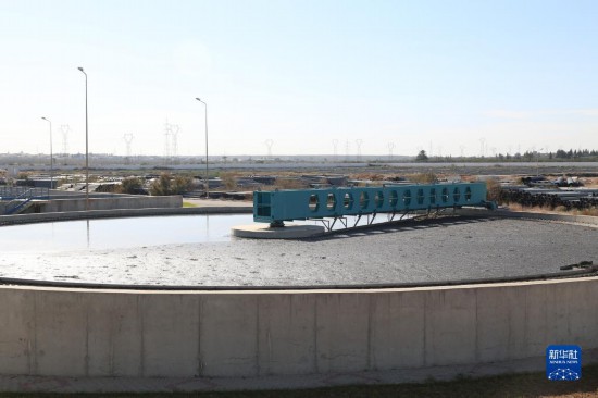 這是11月28日在突尼斯蘇塞市拍攝的中企承接建造的哈姆敦污水處理站一角。新華社記者 黃靈 攝