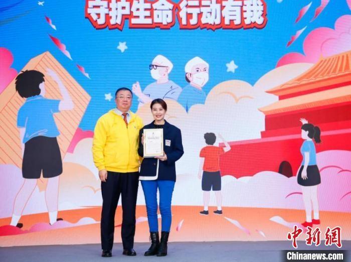 演員周海媚受邀參與公益活動。　郭凱敏 攝