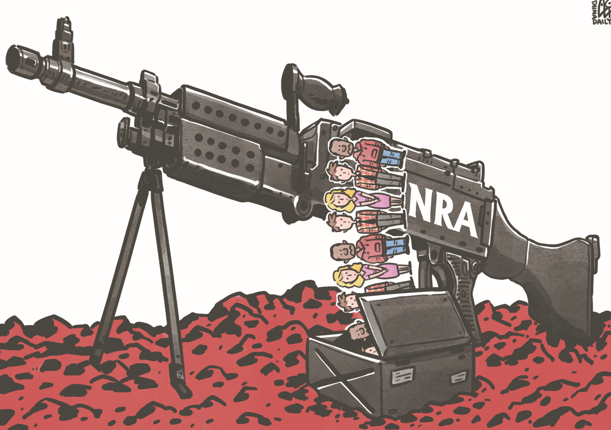 NRA成為推行槍支管控背后最大的阻力。（來源：中國日?qǐng)?bào) 作者：蔡艨）