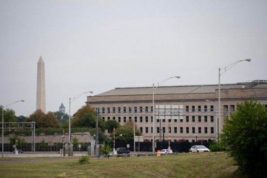 這是2021年8月3日在美國弗吉尼亞州阿靈頓拍攝的五角大樓。新華社記者劉杰攝