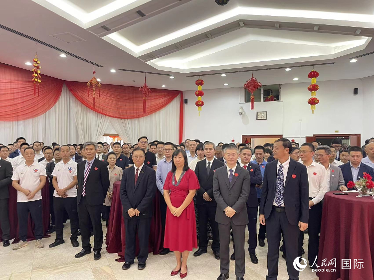 駐尼日利亞使館春節(jié)招待會(huì)現(xiàn)場(chǎng)。人民網(wǎng)記者 姜宣攝