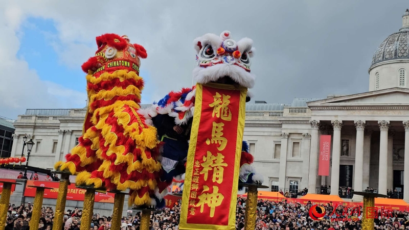 倫敦新春慶典現(xiàn)場。人民網(wǎng) 郭錦標(biāo)、楊浩鵬攝