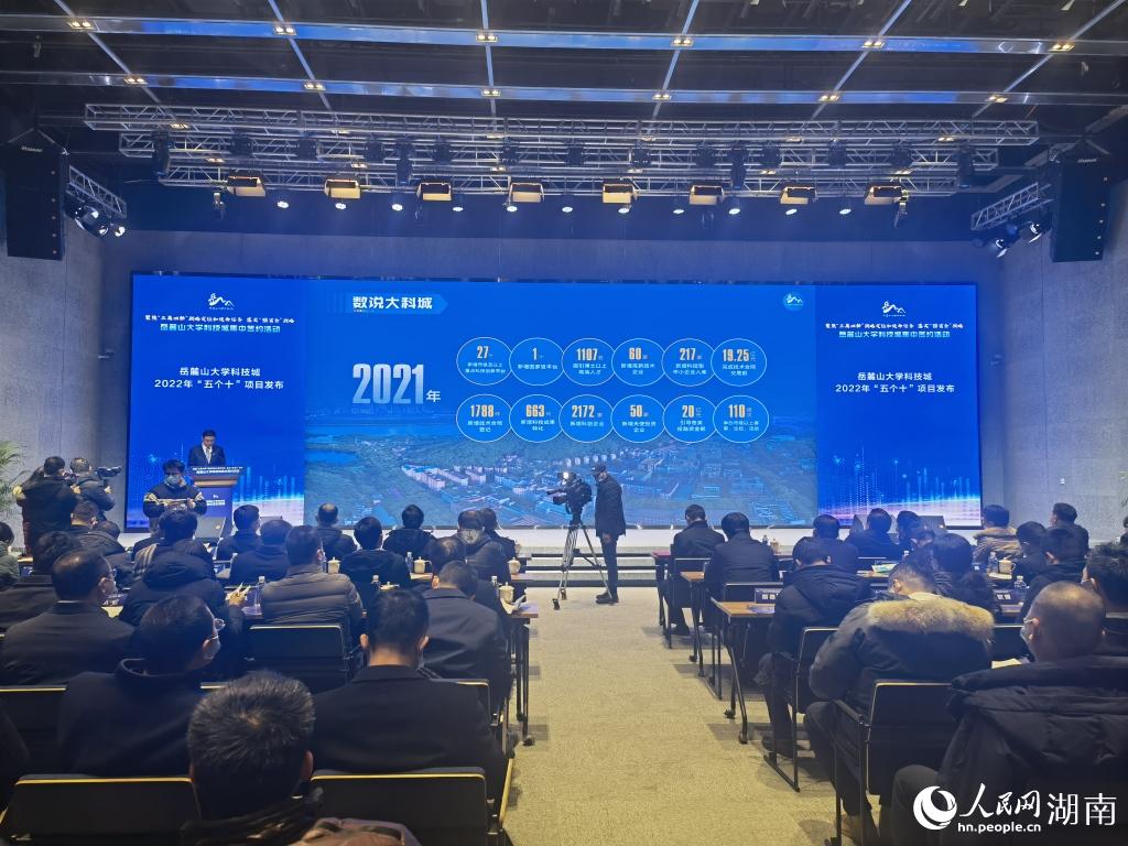 大科城管委會(huì)主任羅予武發(fā)布“五個(gè)十”項(xiàng)目。人民網(wǎng) 匡瀅攝