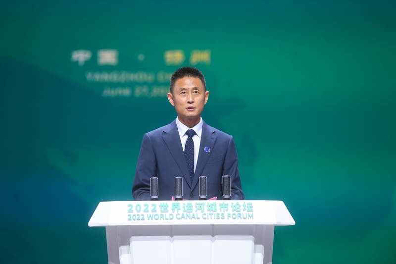 江蘇省文化和旅游廳副廳長李川在大會上致辭。邵丹攝