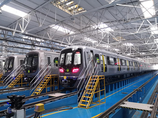 石家莊地鐵二號線列車。 中車齊車集團石家莊公司供圖