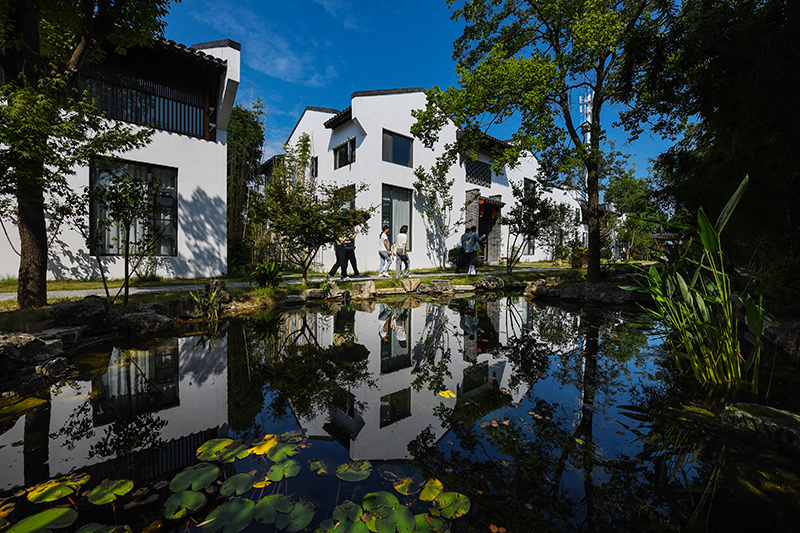 畈塘民宿群保留了江淮建筑的傳統(tǒng)風(fēng)格。吳芳攝