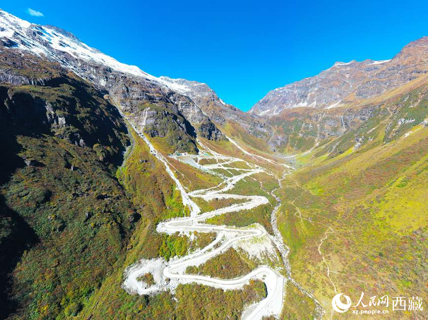圖為西藏林芝市墨脫縣境內(nèi)，植被隨山體升高而變化。