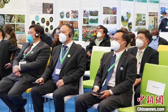 圖為極小種群物種和生物多樣性保護(hù)邊會(huì)現(xiàn)場?！≡颇鲜×謽I(yè)和草原局供圖