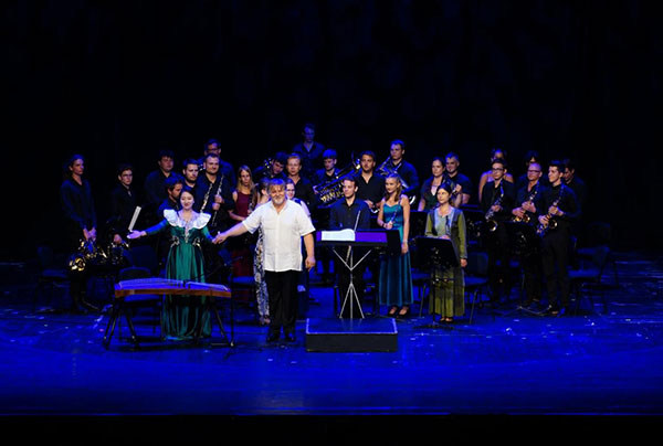 2024匈牙利青少年國際音樂會節(jié)目《茉莉花》表演舞臺現(xiàn)場。兒促會藝教委供圖