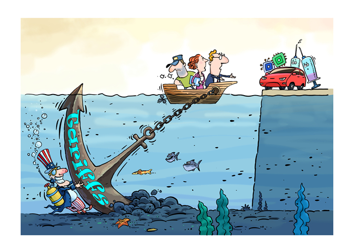 漫畫作者：馬宏亮（人民網(wǎng)版權(quán)圖片，未經(jīng)授權(quán)請勿轉(zhuǎn)載。）