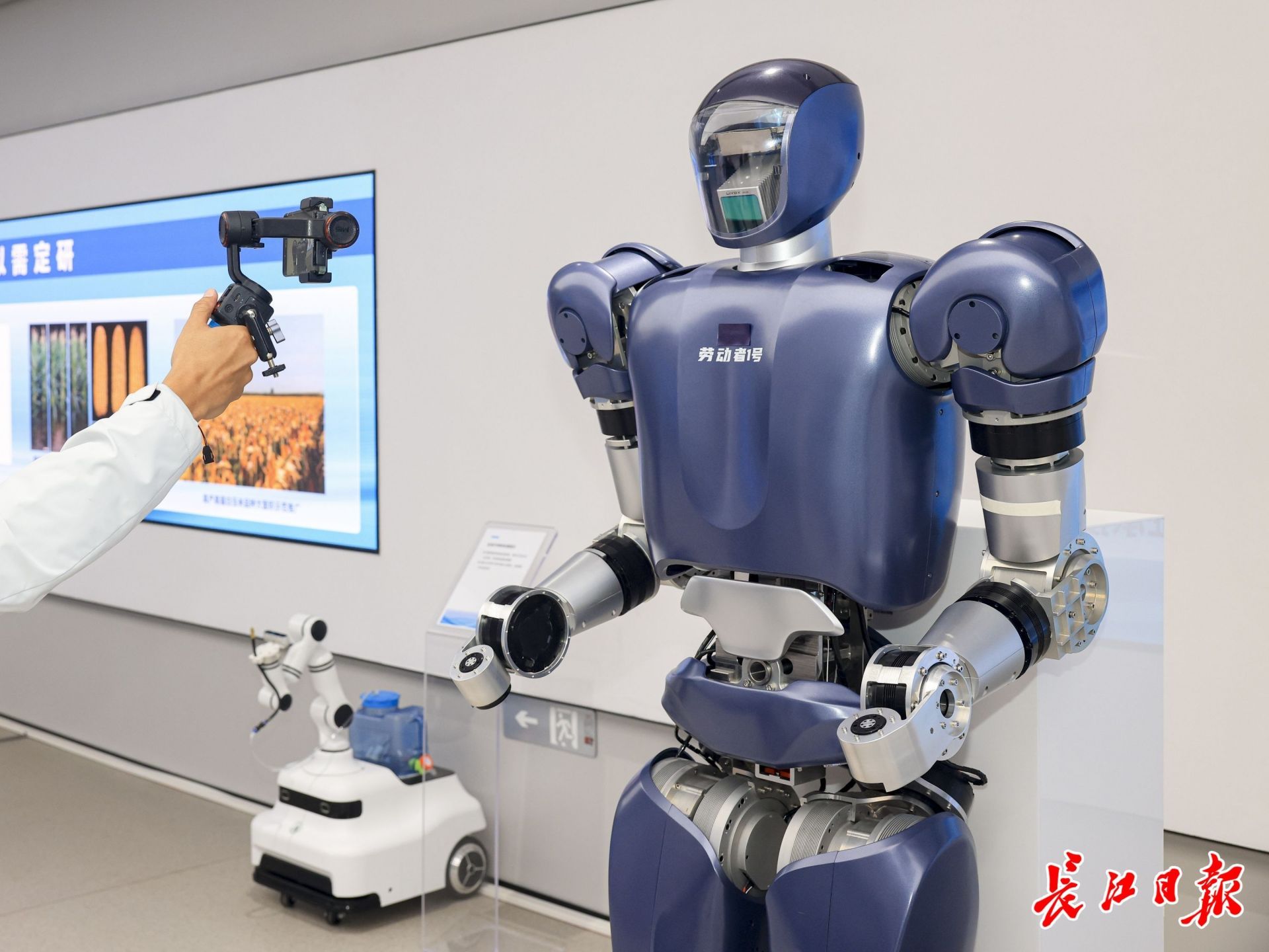 格藍(lán)若人形機(jī)器人。長(zhǎng)江日?qǐng)?bào)記者胡冬冬 攝