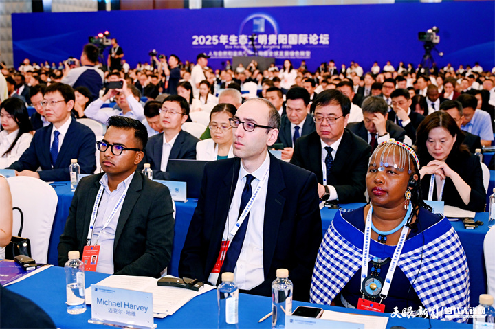 2025年7月5日，以“人與自然和諧共生——共商全球發(fā)展綠色轉型”為主題的2025年生態(tài)文明貴陽國際論壇在貴陽隆重開幕。圖為與會嘉賓認真聽會。貴州日報天眼新聞記者 劉楊 攝.jpg