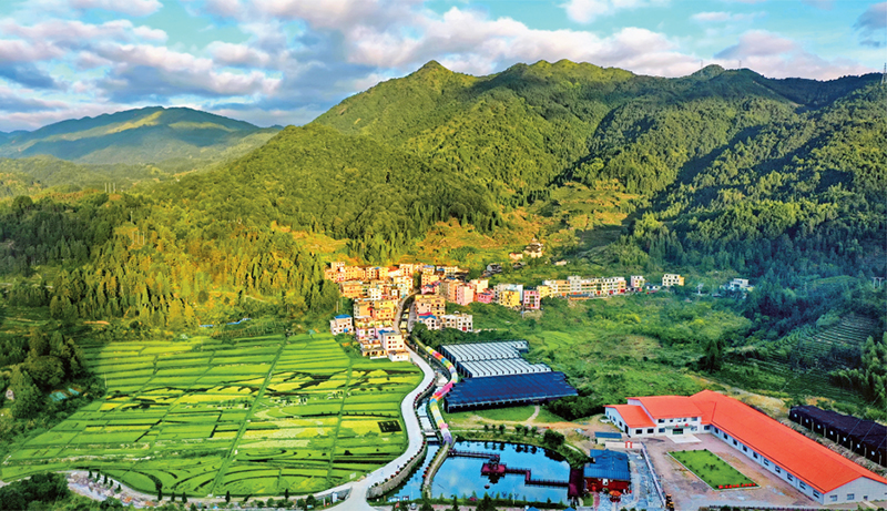 林茂田豐、天藍(lán)水清的“七彩”后洋村。 寧德市委宣傳部供圖 （2023年第24期《求是》雜志刊發(fā)）