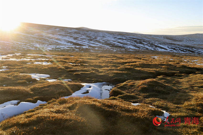 黃河源頭落日余暉。人民網(wǎng) 陳明菊攝