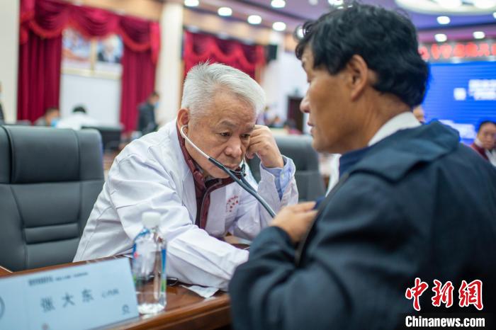 圖為專(zhuān)家團(tuán)隊(duì)在日喀則市開(kāi)展義診活動(dòng)?！〉┰雠?攝