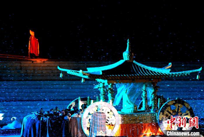 3月17日，西藏拉薩，《文成公主》大型史詩劇演出現(xiàn)場(chǎng)。　李林 攝