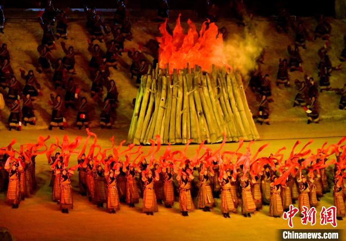 3月17日，西藏拉薩，《文成公主》大型史詩劇演出現(xiàn)場(chǎng)?！±盍?攝