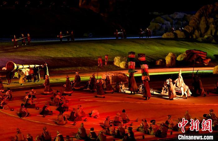 3月17日，西藏拉薩，《文成公主》大型史詩劇演出現(xiàn)場(chǎng)。　李林 攝