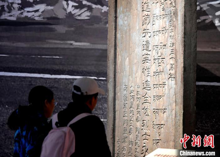 圖為5月18日，觀眾正在欣賞展覽?！±盍?攝