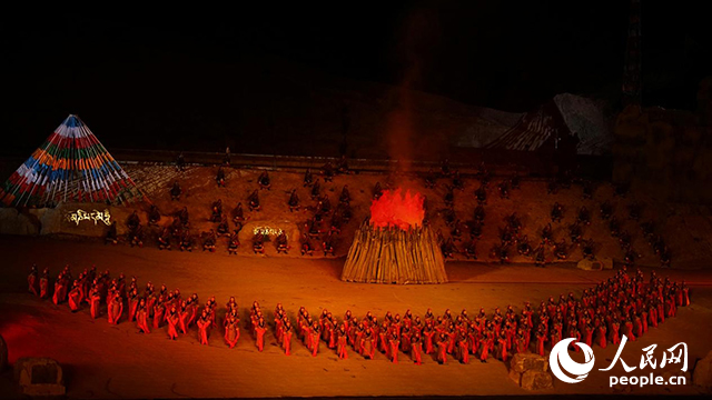 《文成公主》大型史詩劇演出現場。人民網記者 劉凡攝